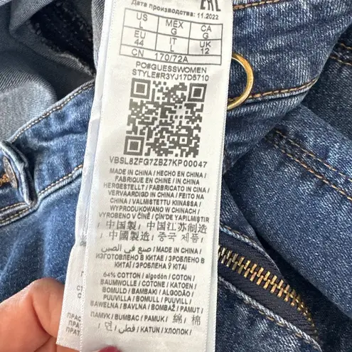 Guess  Jeans Women's Denim Jean Y2K Pencil Front Zip Skirt, Size L, Like New