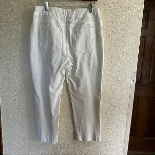 Soft Surroundings SoftEssential™ SUPERLA Slim Leg Crop Pants White Size Medium