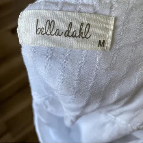 Bella Dahl Women's Tie-Waist Button-Up Blouse White Size M Lightweight