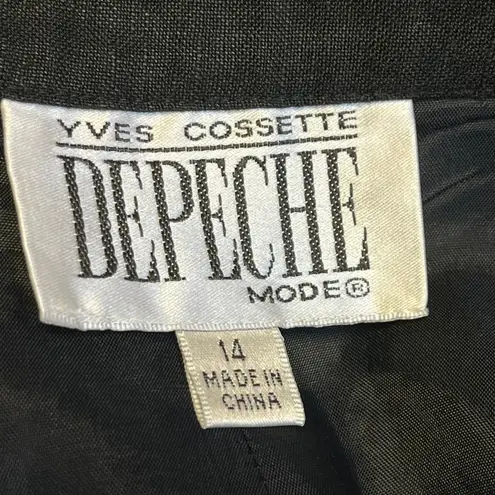 Yves Cossette DEPECHE Mode Vintage Womens Black Linen Rayon Blend Pants 14