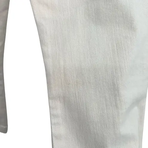 Veronica Beard Carson Jeans Ankle Flare High Rise Ecru Ivory Size 26 US 2