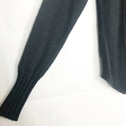 Bench Wool Blend Mock Layer Workwear Office Career Womens Cardigan Sweater Small Gray