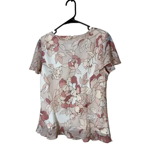 Karin Stevens Vintage 2 Piece Chiffon Skirt Set Floral Size 10