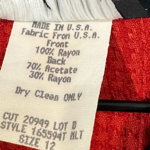 VTG Carole Little Patchwork Floral Vest Top Size 12 Made in USA Grunge Y2K Red