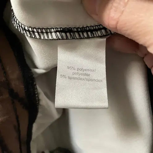 Pam & Gela Women's M H19 tiger cigarette track pant brown striped print joggers