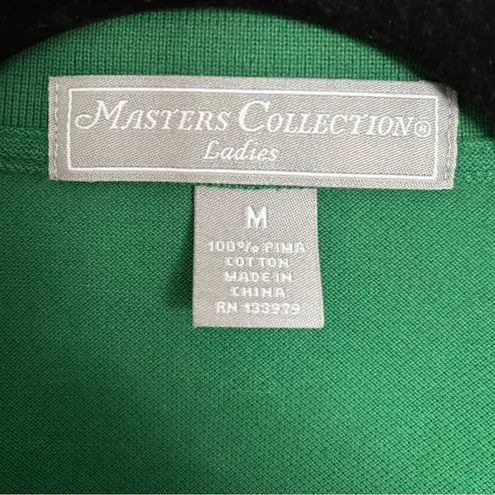 Vintage Masters Collection Green Polo Shirt Ladies Size M
