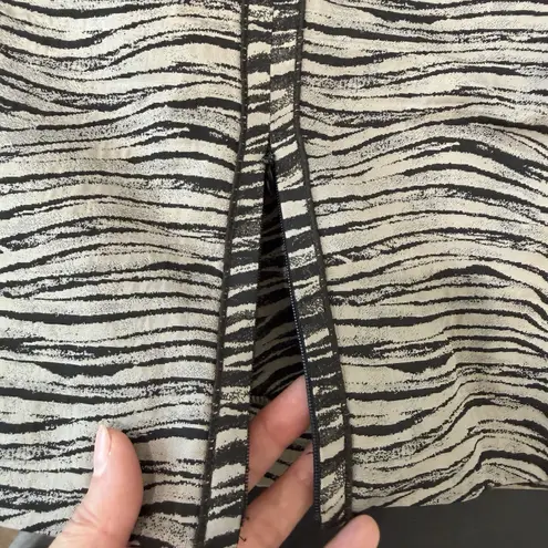 Lafayette 148 Sz 12 Dress Sheath Pencil Animal Print Sleeveless Career Work Tan