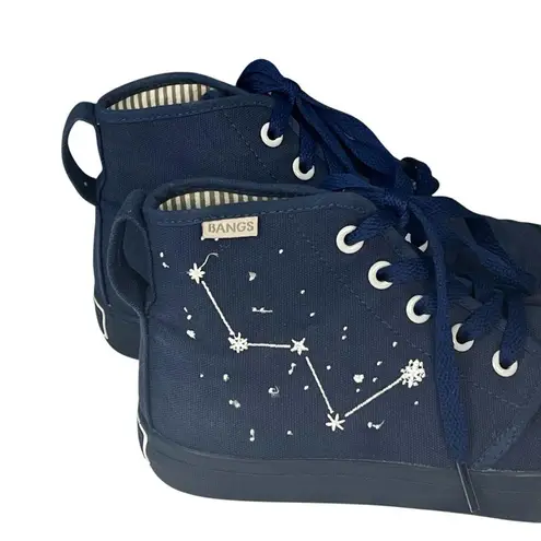 BANGS SHOES STARGAZER HIGH TOP CONSTELLATION SNEAKERS CANVAS LACE UP WOMENS SZ 5 Blue