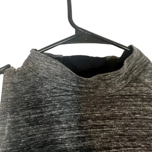 Calvin Klein  Gray & Black Mock Neck Crisscross Back Sports Bra Women Sz M