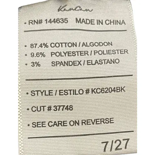 Kancan Women's JeansKC6204BK Gemma Mid Rise Distressed Fringe Hem Black Sz. 7/27