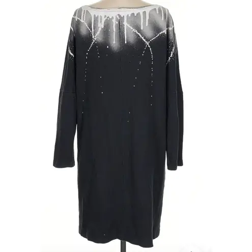 Emerson Fry Women Black Cocoon Supernova Dress Size S Made USA Organic Cotton