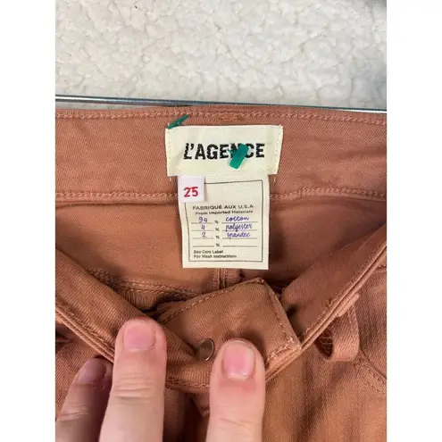 L'Agence NEW Java Marguerite Coated High Rise Skinny Jeans Rose/Blush Size 25 - Image 4