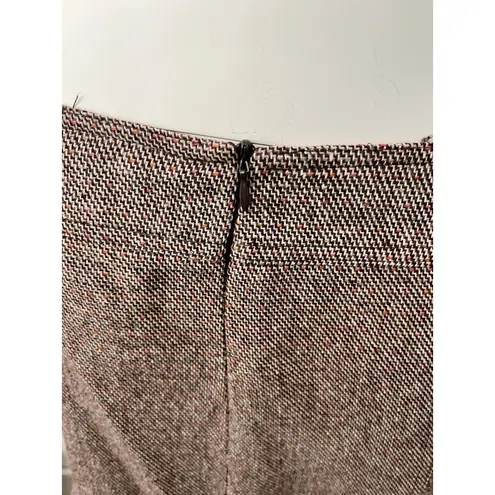 Necessary Objects Vintage 90s brown Chevron pleated flared A Line Midi Skirt Med - Image 4