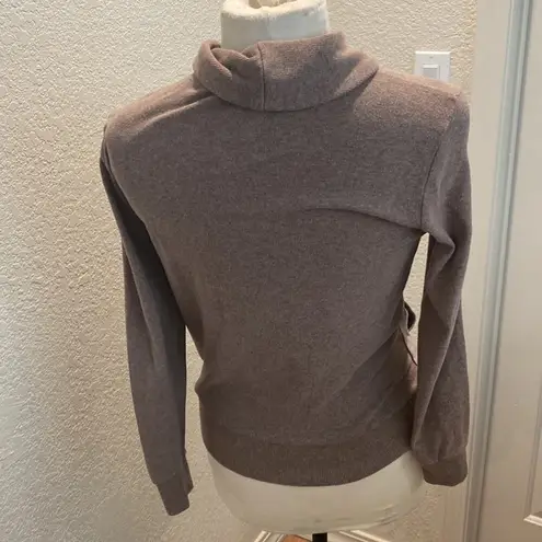 Banana Republic  Factory Sweatshirt V-Neck 2 Buttons Brown Heather EUC Sz XSP