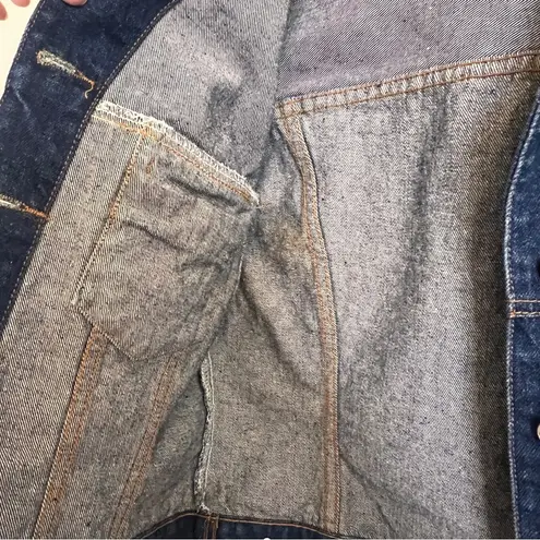 Vintage Star Blue Women's Denim Jean Jacket Size M Long Sleeve Logo Buttons Size M