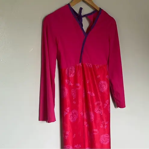 Women’s Pink and Purple Printed Long A