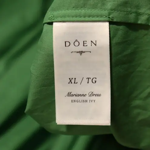 NWT Doen Marianne Dress in English Ivy Size XL Green