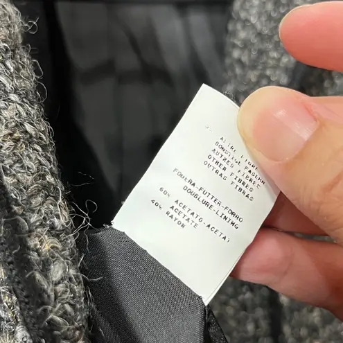 Philosophy di Alberta Ferretti Women's Tweed Blazer Jacket Black Gray Size 10