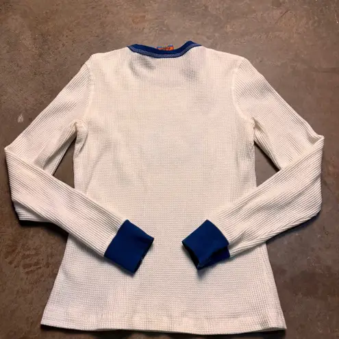 Peanuts by Doe Vintage Womens Large Y2K Snoopy Ski Bum White Thermal Shirt