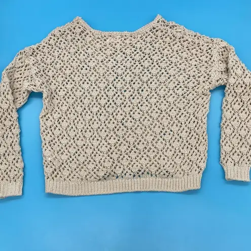 Nicole Miller  Pullover Knitted Coverup Cream Size Small