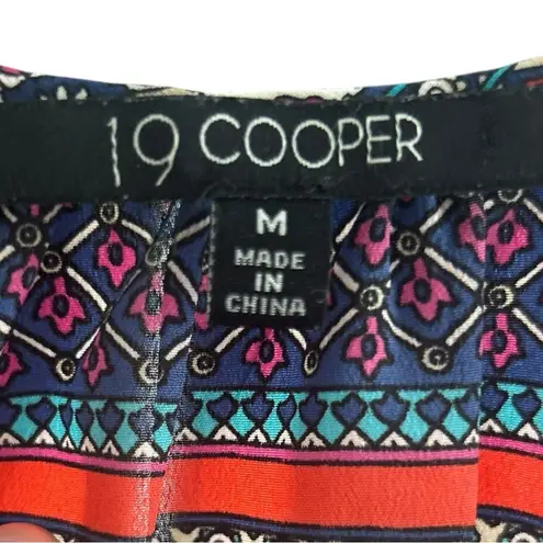 19 Cooper Red Relaxed Boho Tie Front Blouse