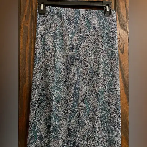 Topshop NWT  Tall Shimmery metallic aqua pencil skirt  size 4T