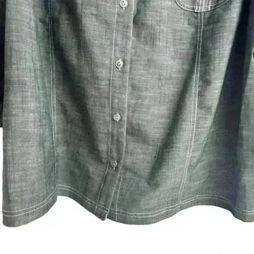 Alfred Dunner  Women's Plus Size 24W Gray Jacket w/ Pockets & Roll-Up Sleeves