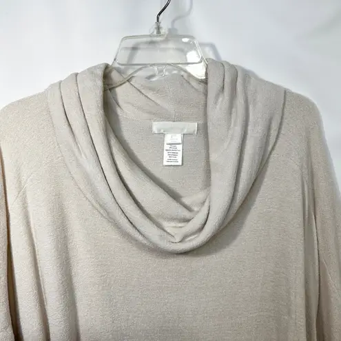 Barefoot Dreams S/M Poncho Top CozyChic Ultra Lite Knit Cowl Cream Ivory 800