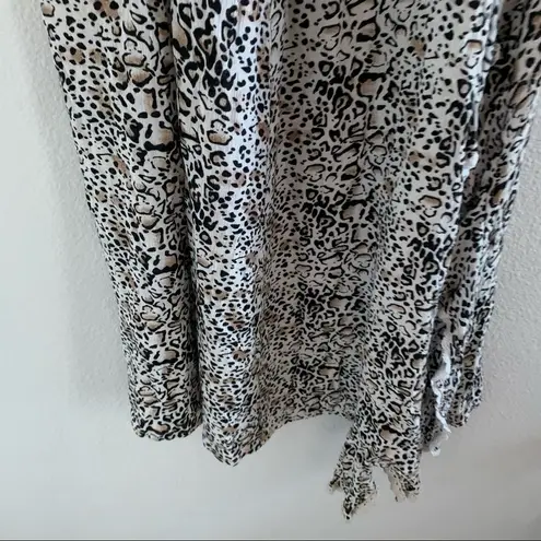 Rove Swim Animal Print Open Side Slit Cover Up Small