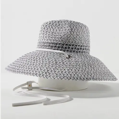 Open Edit  Structured Straw Sun Hat  Wide Brim Geometric Weave thumbnail 2