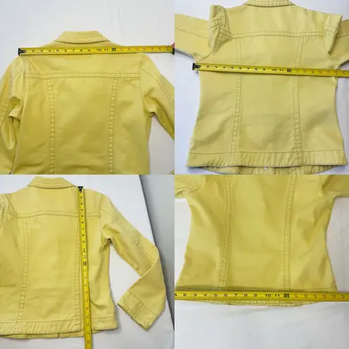 CAbi Spring / Summer Yellow Denim Jean Jacket Small