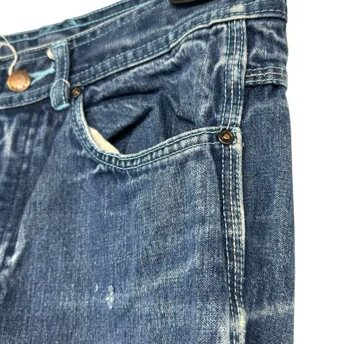 Seattle Blues Vintage Wide Leg Distressed Jeans 90s Y2K Grunge Workwear Denim 29 Blue