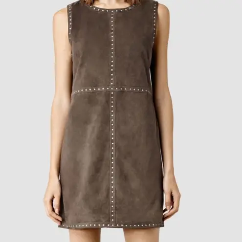 ALLSAINTS ππ Erin Suede Studded Dress Airforce