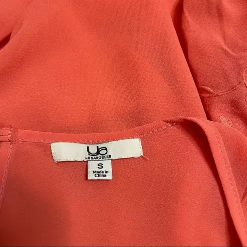 YA Los Angeles Silk Blend Orange Blouse