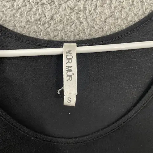 Mur Mur Top Women S Black Casual Long Sleeve Roll Tab Scoop Neck Tunic