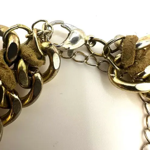 Gold tone cord wrapped necklace