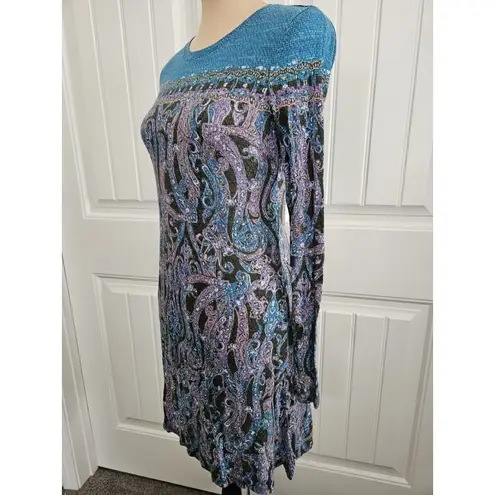 NEW BCBGMAXAZRIA ELM COMBO JEANNA BAROQUE PAISLEY Sheath DRESS SIZE XS