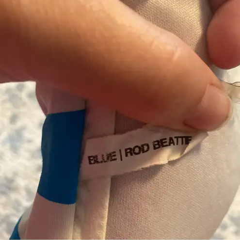 Bleu Rod Beattie Blue | Rod Beattie Strapless Blue and White Stripe Bikini Swimsuit Size 12