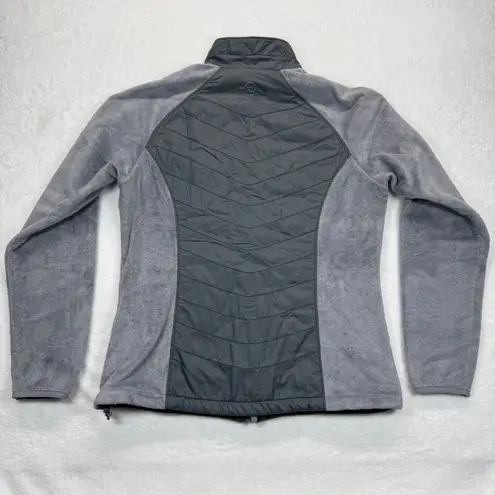Mountain Hardwear Fleece Jacket Full Zip Puffer Panel Gray Womens M