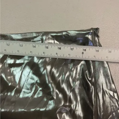 Future Collective | Shimmering Silver Midi Skirt Size XXL - Image 8