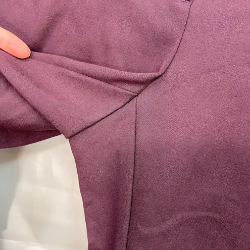 NEW Alfani women's deep red purple slim leg tummy control stretch casual pants 6 Size 6P