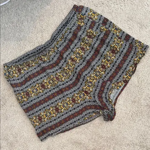 H.I.P. Boho Hippie Floral Pull On Loose Fit Women's Shorts 3X