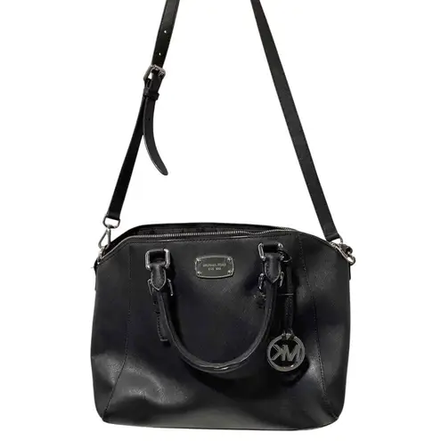 Michael Kors 35H5SC6S3L Ciara Large Satchel Handbag - Black
