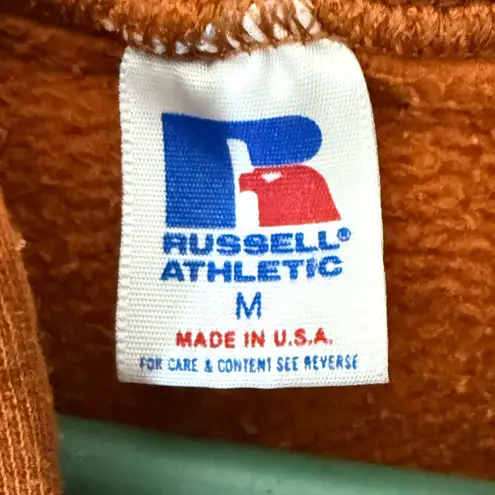 Russell Athletic Vintage Russel Texas Longhorns burnt orange pop over hoodie. M