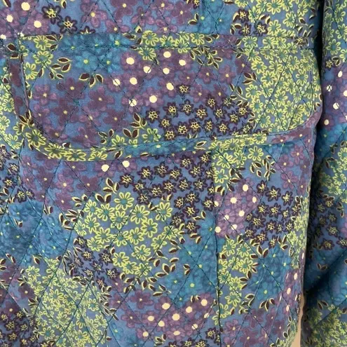 Christopher & Banks Quilted Floral Frenzy Full Zip Jacket Size XL Boho Garden - Image 2