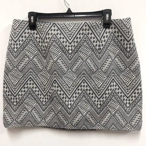 Ever New Melbourne Blue & White Woven Fully Lined Mini Skirt Size US 12