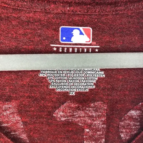 The Great Boston Red Sox Top V Neck Short Sleeve Tee MLB Sz 2X GUC Catch Genuine