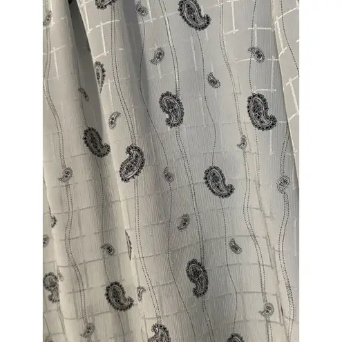 Judy Bond Blouse Paisley Sheer Size 12 Retro 70s 80's Buttons Designer Career