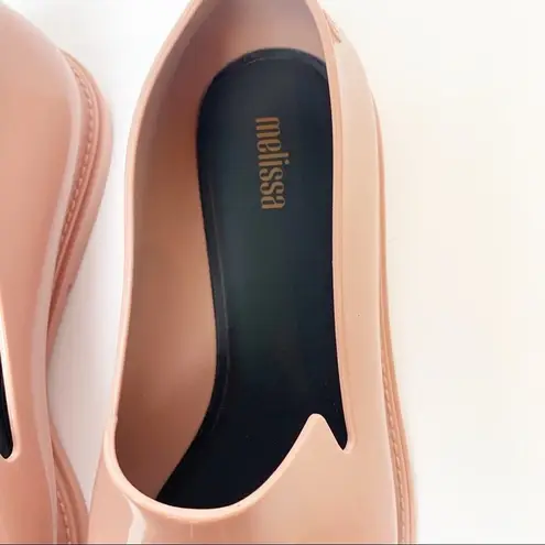 Melissa NIB Prana Square Toe PVC Jelly Loafers 8 Pink