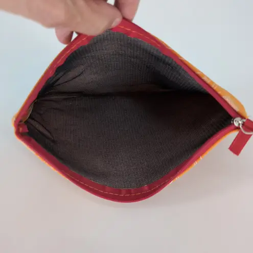 Emirates Small Orange and White Cosmetic Toiletries Bag Accessories Travel Pouch